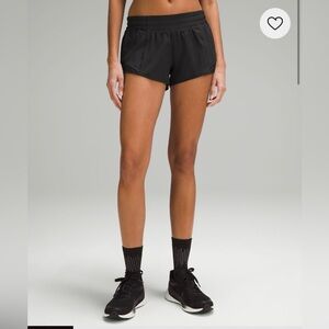 Lululemon Athletica Black Hotty Hot Low Rise 2.5” Shorts